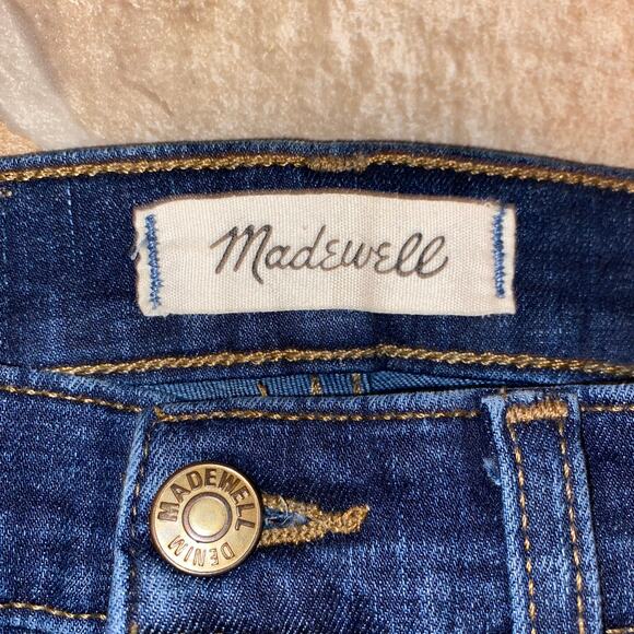 Madewell 10" High-Rise Skinny Haynes Dark Vintage Wash Denim Jeans, Size 25 - Picture 9 of 13
